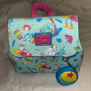 Loungefly Disney Pixar Backpack - Teal and Pink